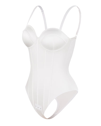 Body a corsetto con coppe imbottite