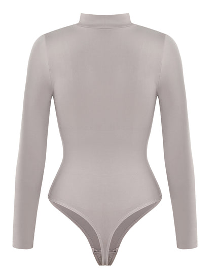 Body modellante con collo a lupetto