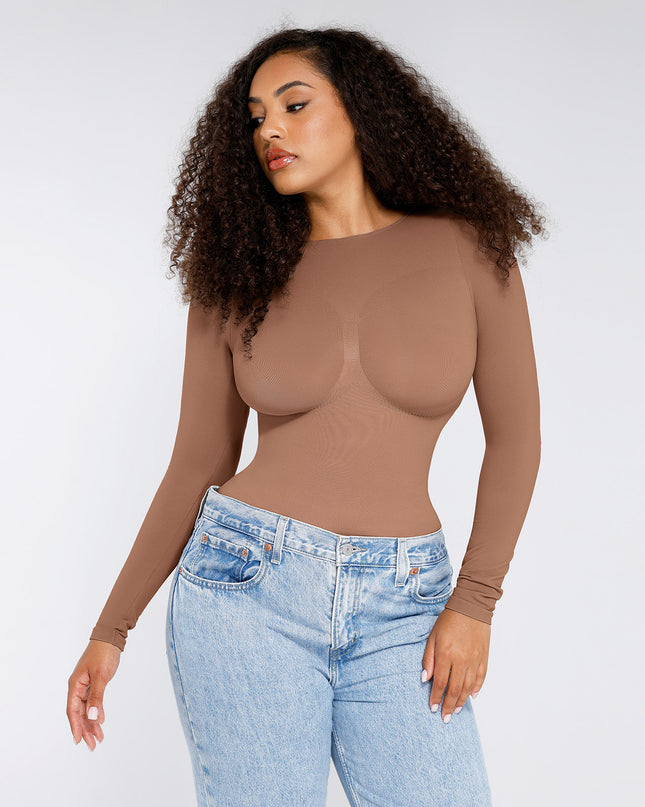 Body modellante a maniche lunghe