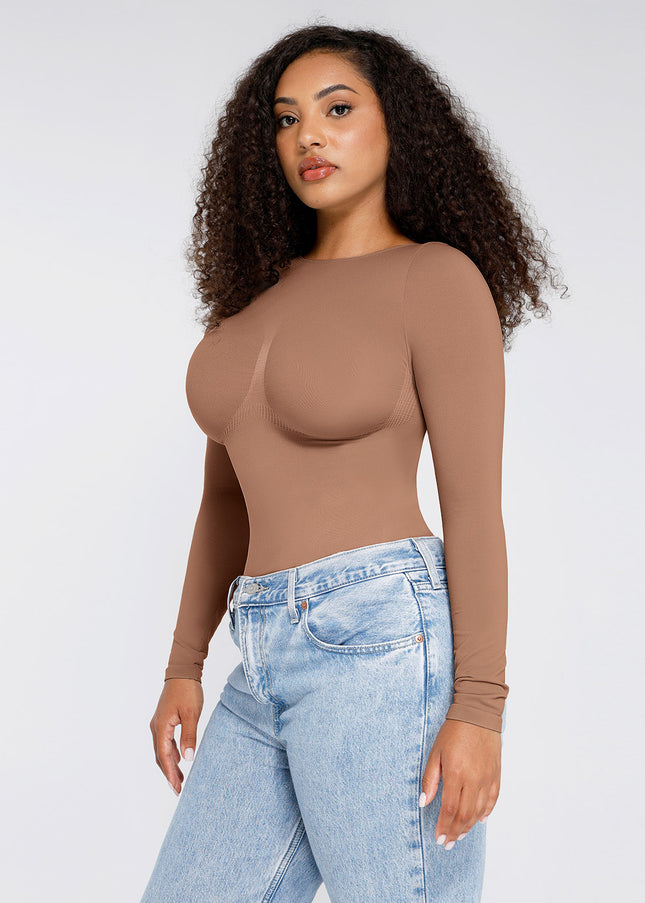 Body modellante a maniche lunghe