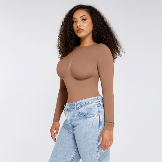 Body modellante a maniche lunghe