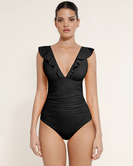 Costume da bagno modellante intero scollo a V